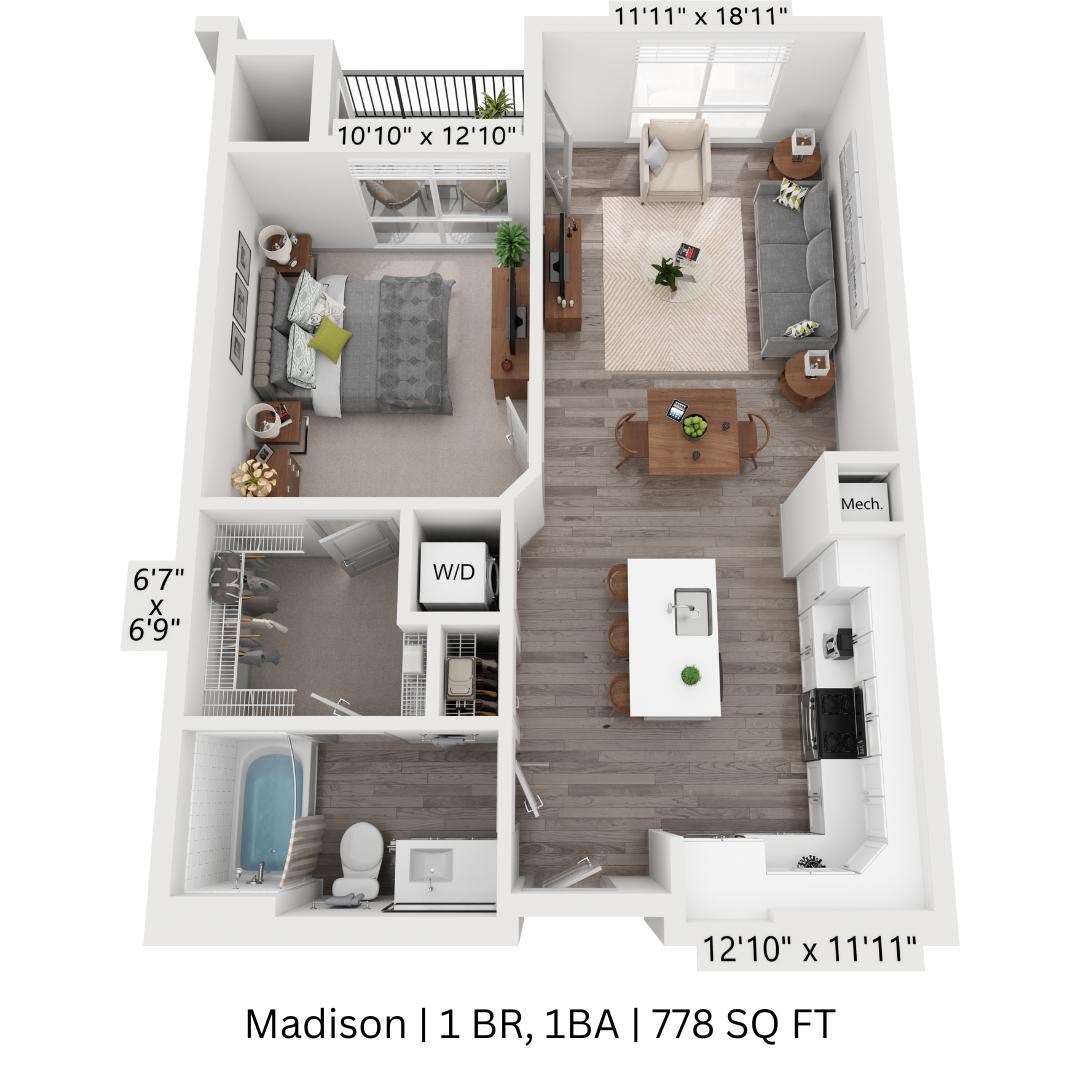 1 Bedroom - madison
