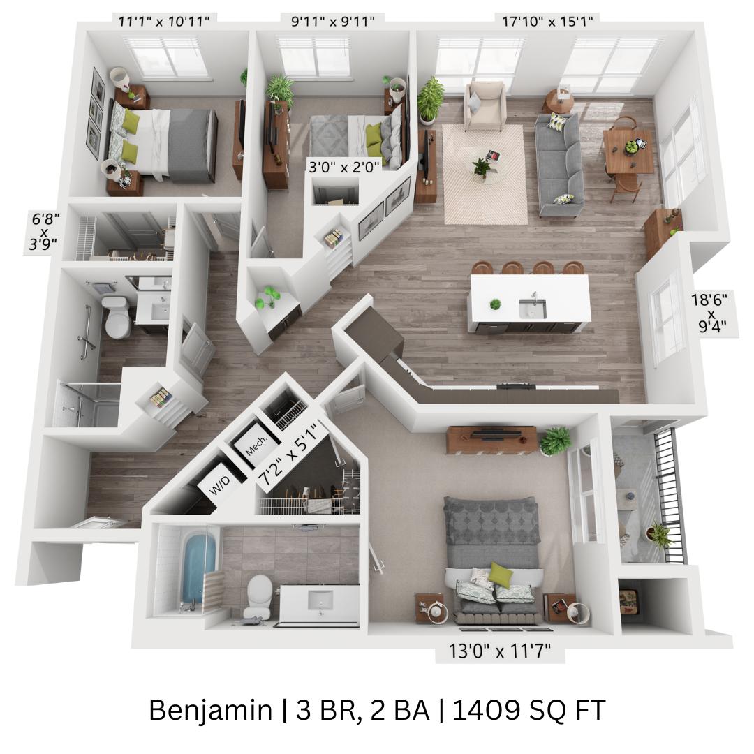 3 bedroom - benjamin